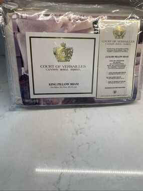 NEW Court of Versailles Cannon Royal King Pillow Matelasse Cream One Sham USA